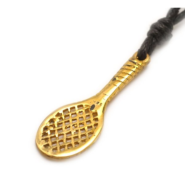 Tennis Racket Handmade Brass Necklace Pendant Jewelry