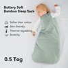 BubblePanda Rayon Made from Bamboo Sleep Sack 6-12 Months 0.5 Tog Soft Lightweight Toddler Sleep Sack for Babies 2-Way Zipper Wearable Blanket Baby 6 Months