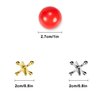 2 Sets Metal Jacks Game with Ball 2 Pieces Red Rubber Balls and 20 Pieces Classic Metal Jacks Retro Vintage Jacks Game Toy for Kids and Adults for Christmas Birthday Party Game