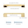 Rergy 5 Pack Cabinet Pulls Gold 5 in Cabinet Handles LS9901GD128 Solid Modern Drawer Pulls Gold Cabinet Hardware Pulls for Kitchen