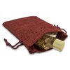 48-Pack 3x4 Natural Burlap Gift Bags w. Drawstring (Maroon Red, X-Small) for Party Favors, Presents or DIY Craft by TheDisplayGuys