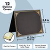 Best Paper Greetings 12-Pack Black Award Certificate Holders - Bulk Certificate Holders for Graduation, Diploma, Employee Appreciation, Certifications (fits 8.5x11)