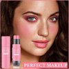 DuoZeng Cream Blush Stick with Brush,Double Head Blush Sticks for Cheeks Waterproof Cream Blush Makeup Stick Long Wearing Multi-Stick Blush for Lips,Cheeks & Eyes (#01 Milk Tea Pink)