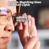 45X Mini Pocket Microscope Portable Magnifying Glass with 2 LED Lights for Jewelry Antiques