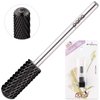 PANA Smooth Top Small Barrel 3/32" Shank Size - (DLC Black, Coarse Grit) - Fast remove Acrylic or Hard Gel Nail Drill Bit for Manicure Pedicure Salon Professional or Beginner