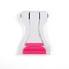 M&T Displays Foldable Universal Phone Stand for 7.44-9.5 Inch Compatible with Mobile Devices Ipad E-Reader Drawing Pad White-Pink Plastic Adjustable Portable Support