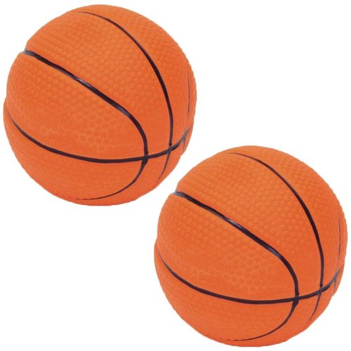 Coastal Pet Rascals 2.5" Latex Basketball Dog Toy with Squeaker (2-Units)