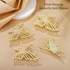 Yovic Fashion Rhinestone Butterfly Hair Clips Gold Hair Claw Clip Sparkly Butterflies Hair Jaw Clips 1Pcs Hair Accessories for Women and Girls (Butterfly Clip)