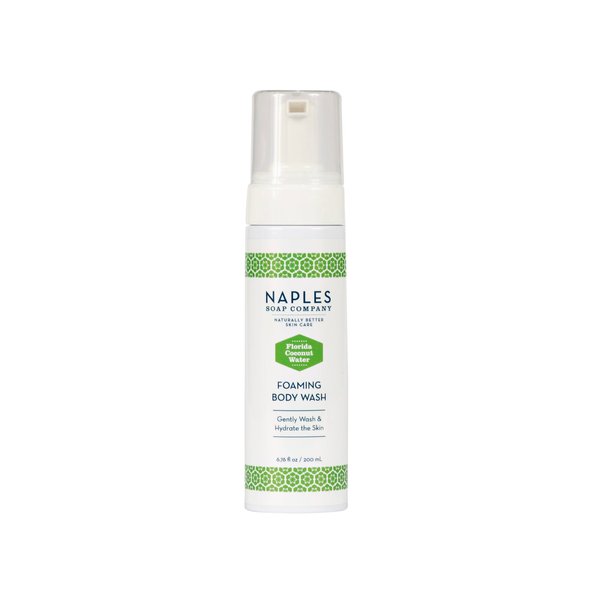 Naples Soap Company Foaming Body Wash - Paraben and Silicone-Free, Vegan Formula - Florida Coconut Water, 6.72oz