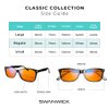 Swanwick Orange blue light blocking glasses. 99.9% blue blocker glasses stops eye strain, headaches & migraines for computer, gaming, phone, tablet and TV (Regular, Black)