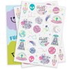 xo, Fetti Space + Planets Glow in Dark Temporary Tattoos for Kids - 46 pcs | Alien Birthday Party Supplies, Astronaut Favors + Rocket ship Decorations