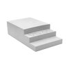 Teak Tuning Monument Series Concrete Fingerboard Obstacle, The Stoop Manual Pad Stairs - 3" Wide, 5.5" Long - Ultra Premium, Super Durable Polymer Modified Concrete - Sterling Gray Colorway