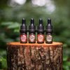 Rocky Mountain Barber Company Beard Oil Sample Size Pack - 4 Unique Beard Oil Varieties (0.17 oz each) - Cedarwood, Sandalwood, Bamboo & Unscented – Contains Essential Oils