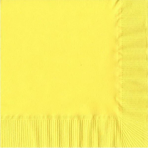 50 Plain Solid Colors Luncheon Dinner Napkins Paper - Yellow