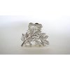 Generic Small mini light silver metal leaf hair claw clip