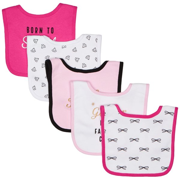 Hudson Baby Unisex Baby Cotton Bibs, Sparkle, One Size