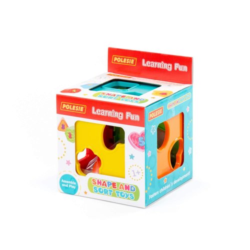 Polesie Shape Sorting Cube with 6 Number Blocks, Safe for Kids Shape Sorter, Best Shape Sorters for Toddlers 1-3, Favorite Learning Baby Toy for Every Boy & Girl 0+