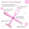 Gieehiol 5 in 1 Nail Magnet Tool Multi-function Nail Art Cat Eye Magnet Stick for Cat Eye Gel Nail Polish 3D with Silicone Protective Case Nail Design Tools for Nail Salon Home DIY (Pink, Small)