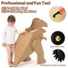 ZLemma Kids Cardboard Construction Tool Kit with Scoring Wheel, Safe Saw Cardboard Cutter & Perforate Lines to Sculpt Cardboard 2 pcs Set, Fold Roller for Boys and Girls
