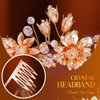 Brishow Gold Flower Wedding Crown Greek Queen Headpiece Festival Bridal Tiara Hair Accessories for Women