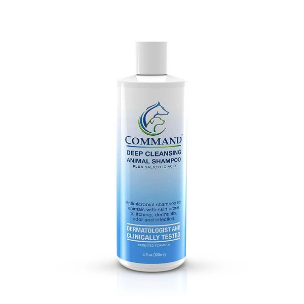 VetriMax Command Medicated Dog Shampoo for Itchy Skin, Anti-Itch Relief for Allergies and Dry Skin, Healing Soothing Pet Care Formula (4 oz)