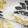 Phantoscope Set of 4 New Living Series Leaf Geometric Yellow and Grey Throw Decorative Pillow Cover Cushion Cover 18 x 18 inches 45 x 45 cm