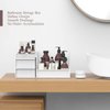 Makeup Desk Cosmetic Storage Box Organizer with Drawers for Dressing Table, Countertop, Bathroom Counter, Elegant Vanity Holder for Brushes, Eyeshadow, Lotions, Lipstick and Nail Polish (White)