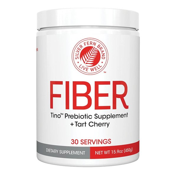 Tino Natural Gluten Free Prebiotic Fiber Supplement - with Tart Cherry Extract & Polycan Black Yeast Extract - Non-GMO, Water Soluble Fiber Powder Mix (1 Canister - 15.9 Oz)