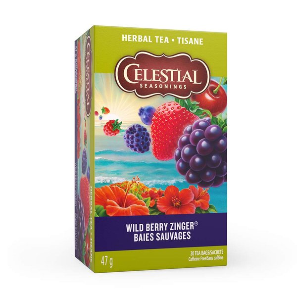 Celestial Seasonings Herb Tea Wild Berry Zinger, 20-count (Pack of 6)
