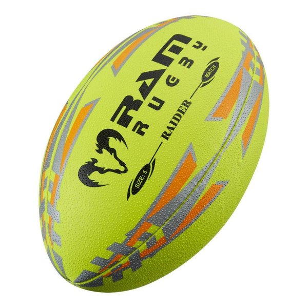 Ram Rugby Raider Match Ball - Green - Size 5 -