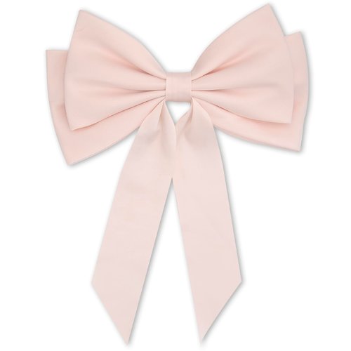 cvisay Big Hair Bow with 7.6 Inch Wide Design and 7.49 Inch Ribbon for Women，made with Soft and Silky Material，Ideal for Daily Wear, Holidays, Birthdays, and Trave-Light Pink