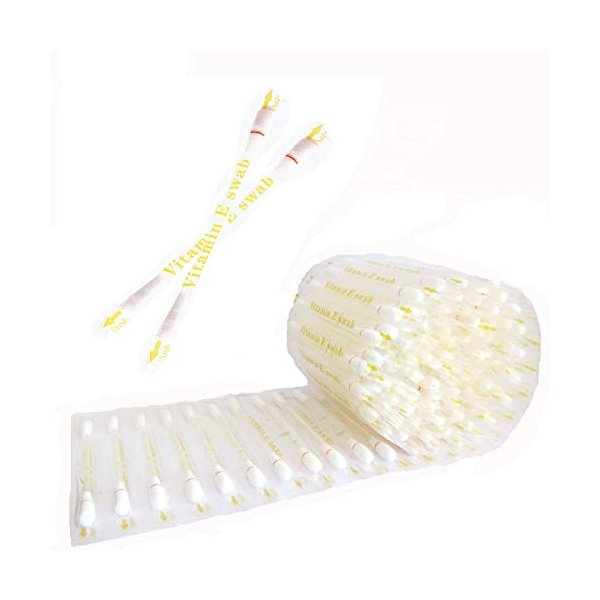 Teeth Whitening Vitamin E oil Q tip Applicators to Moisturizing & Healing Lip and Gum during , Smooth Skin & Improve Skin Resistance 100 pack