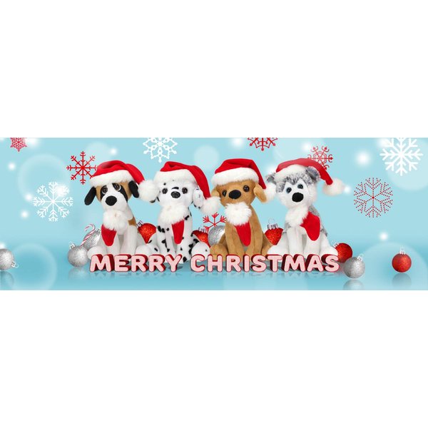Plushland Adorable Soft and Hairy Santa Teddy Bear, Stuffed Animal Holiday Toys Christmas Accessories – A Perfect Toy Gift for Kids (11 Inches, Xmas Mocha Bear)