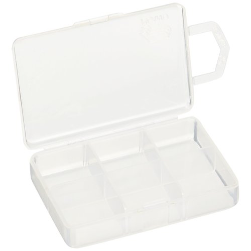 Plano Micro 6 Compartment Tackle Storage Box, Premium Tackle Storage, Clear, One Size (105000)
