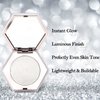 Erinde White Silver Face Highlighter Makeup Palette, Shimmer Glitter Highlighter Powder for Face Body, Natural Glossy Highlight Makeup Illuminator Highlighter Palette, Long-Lasting, Lightweight, 01#
