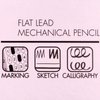 Morning glory Flat Lead 1.8 mm Holder Pen Mechanical Pencil for Draft Drawing, Art Sketching/Calligraphy/Marking (1.8 mm 2B Lead 6 Tube-36 Leads) Graphite Lead Refill