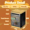 Refasy Piggy Bank,Electronic Money Bank Cash Coin Can for Kids Password Money Saving Box ATM Bank with Music Touchscreen Coin Bank Kids Toys Best Gifts for Girls Boys Age 8 9 10 11 12(Black)