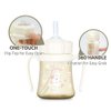 GROSMIMI x KNOTTED Flip Top Spill Proof Sippy Cup, PPSU, BPA Free, Stage 2 Straw for Toddlers (Cream bunny 6oz)