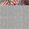 8 Sheets Heart Nail Stickers - White Love Nail Decals, Heart Nail Art Stickers for Valentine's Day 3D Self-Adhesive Designs Simple Stylish French Heart Nail Charms for Women Girls DIY Nail Decoration