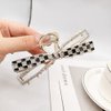 Checkered Hair Clip, Metal Hair Claw Clips ， Checkered Rhinestone Hair Clips，Sparkly Hold Hair Jaw Clips Accessories for Women Girls Headwear Gifts
