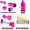 RcarmubWow RC Upgrades Part for 1/18 LaTrax Teton,Shock Absorber &Driveshafts &Suspension Arms &Shock Tower &Body Post &Diff Housing &Chassis &Turnbuckles Camber Links &Caster Block Set,Pink