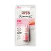 KISS PowerFlex Pink Nail Glue for Press On Nails, Ultra Hold Flex Formula Nail Adhesive, Includes One Bottle 3g (0.10 oz.) with Twist-Off Cap & Nozzle Tip Squeeze Applicator