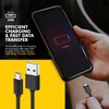 VOLT+ Professional Quick 2.0 Charge MicroUSB Compatible with Micromax Dual 4 (2PACK) 6Ft/1.8M Turbo 18Watt Long Plus Data Cable Extra Strength for Fastest Speeds (Black)