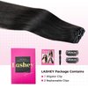 Lashey Invisi Edge Clip in Hair Extensions, 7pcs 110g 14 Inch Natural Black Seamless Clip in Hair Extensions Human Hair Straight Real Remy Human Hair