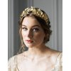 Chargances Goddess Leaf Headband Costumes Gold Leaf Branch Hair Band Crown Bridal Wedding Headpiece Bohemia Leaf Hairpiece for Women and Girls (Rose Gold)