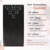 Ukira Hair Extensions Real Human Hair Clip ins, Natural Black Hair Extensions Clip in Human Hair 120g 16 Inch #1B 7Pcs Clip on Hair Extensions Black Natural Straight Remy Hair Extensions for Women