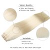VINBAO Wire Hair Extensions Human Hair Platinum Blonde Wire Hair Extensions Blonde Fishing Line Hair Extensions Adjustable Wire Extensions Blonde Hair Extensions 85g 22inch (wire#60 22in)