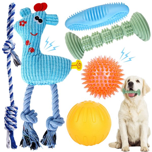 UZAKMI Puppy Toy for Teething Soft & Durable 6-Pack Dog Chew Squeaky Toys for Small and Medium Dogs Suitable for 2-8 Months Puppies’ Teething Small Dog Teeth Cleaning and Oral Health Protection