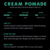 ZEUS Texture Cream Hair Pomade, Medium Hold, Natural Shine, Water Soluble Cream Pomade for Men (Made in USA) 4 oz.