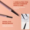 Waterproof Eyebrow Pencil,Ultra-Fine Mechanical Pencil with Spoolie Brush,Eyebrow Pencil Easy to Color,Draws Tiny Brow Hairs and Fills in Sparse Areas,Create Natural Eye Brow,Dark Brown